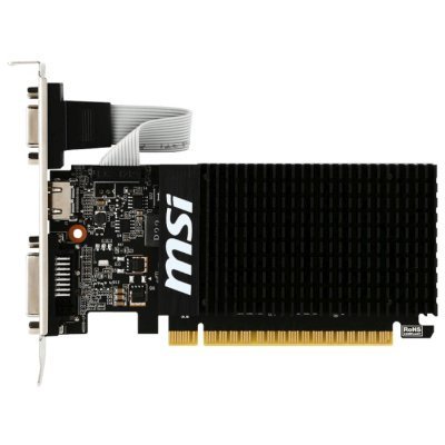   MSI GeForce GT 710 954Mhz PCI-E 2.0 2048Mb 1600Mhz 64 bit DVI HDMI HDCP Silent - #1