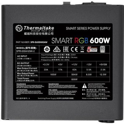     Thermaltake Smart RGB 600W (<span style="color:#f4a944"></span>) - #1