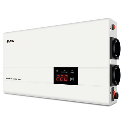    SVEN Stabilizer AVR SLIM-2000 LCD, Relay, 1200W, 2000VA SV-013950 - #1
