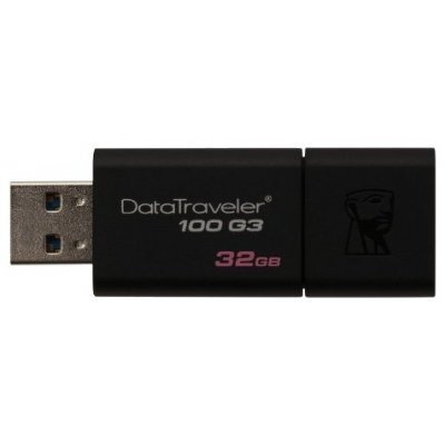  USB  Kingston DataTraveler (100 Generation 3) 32Gb USB 3.0 Flash Drive Black - #3