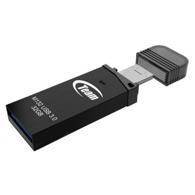    32Gb TEAM M132 Drive USB 3.0, with OTG, Black (765441012806) - #1