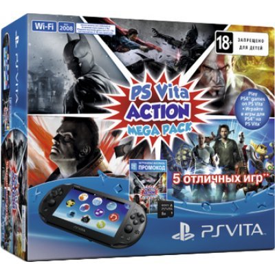    Sony Playstation PS Vita 2008 Wi-Fi+8GB memory card+Action Mega Pack - #2