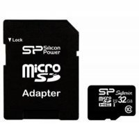   Silicon Power 32GB Superior microSDHC Class 10 UHS-I U1 (SD ) / SP032GBSTHDU1V10-SP