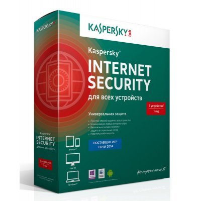   Kaspersky Internet Security 3-Device Box KL1941RBCFS