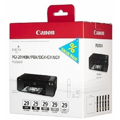      Canon PGI-29 MBK/PBK/DGY/GY/LGY Multipack