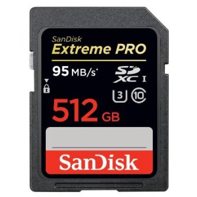    Sandisk 512GB SDXC Class 3 Extreme Pro UHS 95MB/s