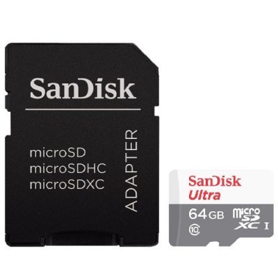   Sandisk Ultra 64GB microSDXC Class 10 UHS-I 48MB/s + SD adapter