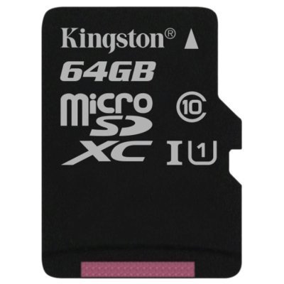    Kingston 64GB MicroSDHC  Class 10 SDC10G2/64GBSP