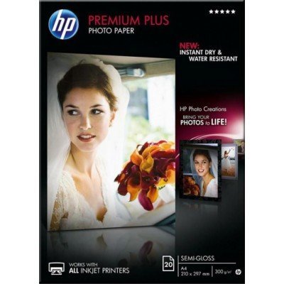     HP Premium Plus Semi-gloss Photo Paper-20 sheets CR673A