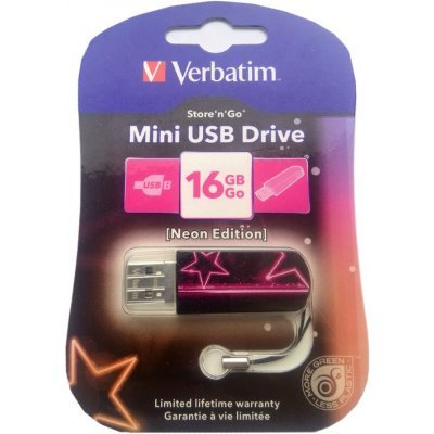  USB  Verbatim 16Gb Mini Neon Edition /
