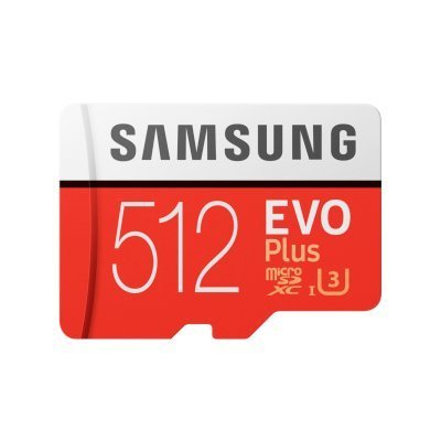    Samsung 512GB MicroSDXC EVO Plus v2 UHS-I U3 + SD Adapter (R100/W90Mb/s) (MB-MC512GA/RU)