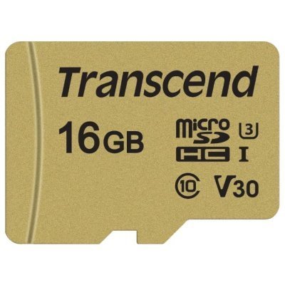    Transcend 16GB microSDXC Class 10 UHS-I U1 V30 R95, (TS16GUSD500S)