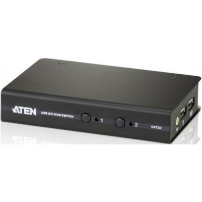  KVM  Aten CS72D 2 PORT USB - DVI KVM Switch W/1.2M W/1.8