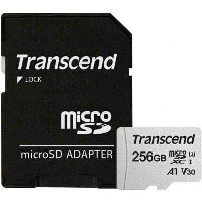   Transcend 256GB microSDXC Class 10 UHS-I U3, V30, A1 TS256GUSD300S-A
