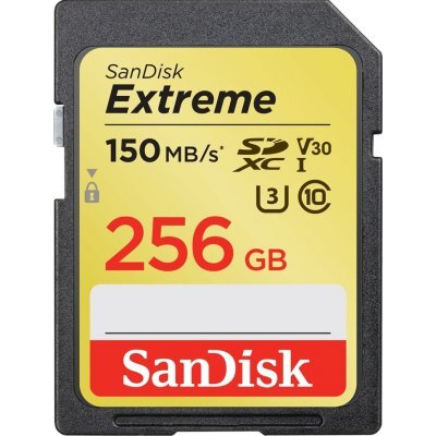    Sandisk Extreme SDXC Card 256GB 150MB/s V30 UHS-I U3