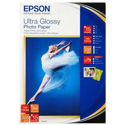   EPSON (C13S041927) Ultra Glossy Photo Paper A4, 300/2,  15