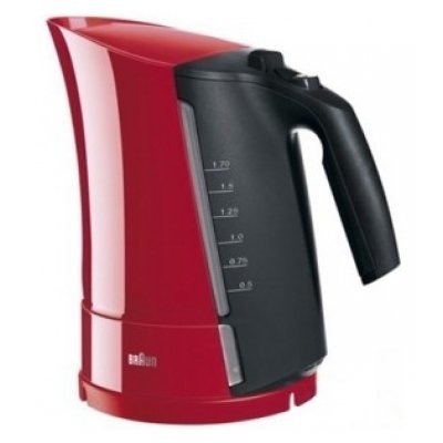 Электрический чайник Braun WK300 Красный (WK300 Red) Электрический чайник Braun WK300 Красный (WK300 Red)Электрические чайники Braun<br>чайник, объем 1.6 л, мощность 2200 Вт, закрытая спираль, установка на подставку в любом положении, пластиковый корпус, индикация включения<br>
