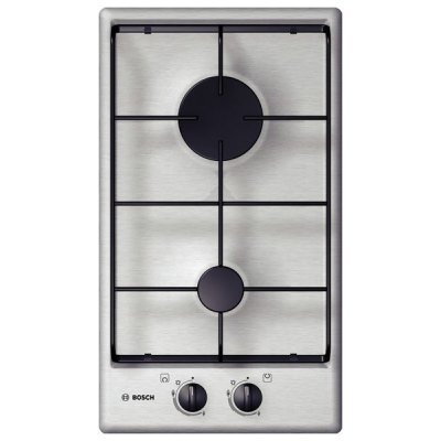 Газовая варочная поверхность Bosch PCD345D (PCD345D) Газовая варочная поверхность Bosch PCD345D (PCD345D)Газовые варочные панели Bosch<br>варочная поверхность (дизайн Домино)<br>газовая<br>панель из нержавеющей стали<br>2 газовые конфорки<br>переключатели поворотные<br>электроподжиг<br>независимая установка<br>