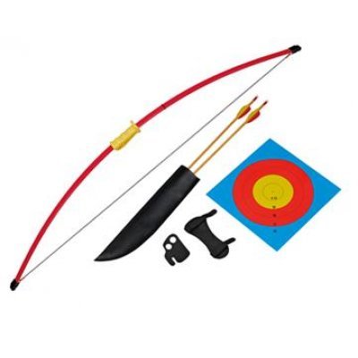 Лук детский Junior Red (RE-003) (RE-003) Лук детский Junior Red (RE-003) (RE-003)Игрушки-луки Junior Red<br>Этот лук предназначен для самых юных лучников, имеет силу натяжения тетивы до 7 кг.<br>В комплект с луком входят две стрелы из фибергласса с травмабезопасными наконечниками, кивер и защита запястья.<br>