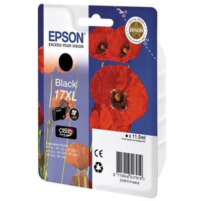 Картридж (C13T17114A10) Epson T17114 для Expression Home XP103/203/207 черный (17XL) (C13T17114A10) Картридж (C13T17114A10) Epson T17114 для Expression Home XP103/203/207 черный (17XL) (C13T17114A10)Картриджи для струйных аппаратов Epson<br>для Expression Home XP103/203/207<br>