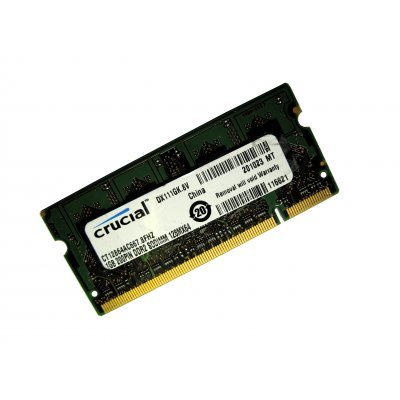 Модуль памяти 1Gb Crucial DDR2 pc-5300 667MHz SO-DIMM (CT12864AC667) (CT12864AC667) Модуль памяти 1Gb Crucial DDR2 pc-5300 667MHz SO-DIMM (CT12864AC667) (CT12864AC667)Модули оперативной памяти ПК Crucial<br>1 модуль памяти DDR2<br>объем модуля 1 Гб<br>форм-фактор SODIMM, 200-контактный<br>частота 667 МГц<br>CAS Latency (CL): 5<br>