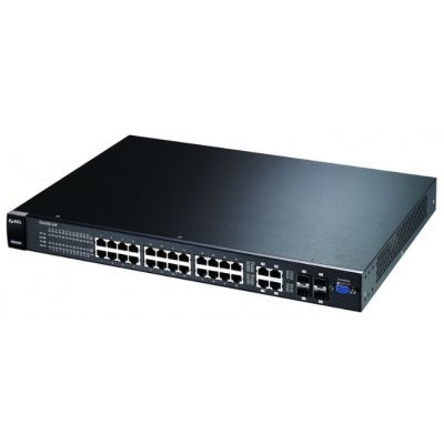 Коммутатор ZyXEL GS2200-24P (GS2200-24P) Коммутатор ZyXEL GS2200-24P (GS2200-24P)Коммутаторы ZYXEL<br>24-портовый управляемый PoE-коммутатор Gigabit Ethernet с 4 SFP-слотами совмещенными с разъемами RJ-45<br>