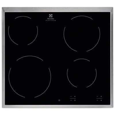 Электрическая варочная панель Electrolux EHF96240XK (EHF96240XK) Электрическая варочная панель Electrolux EHF96240XK (EHF96240XK)Электрические варочные панели Electrolux<br>варочная поверхность<br>электрическая<br>стеклокерамическая поверхность<br>керамические конфорки<br>переключатели сенсорные<br>защита от детей<br>индикатор остаточного тепла<br>