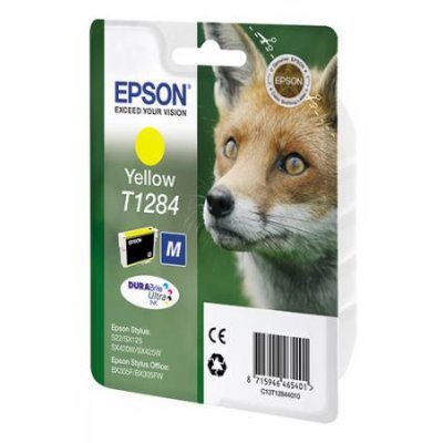 Картридж для струйных аппаратов Epson C13T12844011 T1284 желтый (C13T12844011) Картридж для струйных аппаратов Epson C13T12844011 T1284 желтый (C13T12844011)Картриджи для струйных аппаратов Epson<br>для S22/SX125.<br>