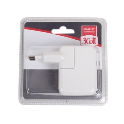 Адаптер питания для ноутбука 3Cott 3C-WC-197W-2USB (3C-WC-197W-2USB) Адаптер питания для ноутбука 3Cott 3C-WC-197W-2USB (3C-WC-197W-2USB)Адаптеры питания для ноутбуков 3Cott<br>Зарядное устроиство от сети питания 220В 3Cott 3C-WC-197W-2USB, с двумя выходами USB, белый<br>