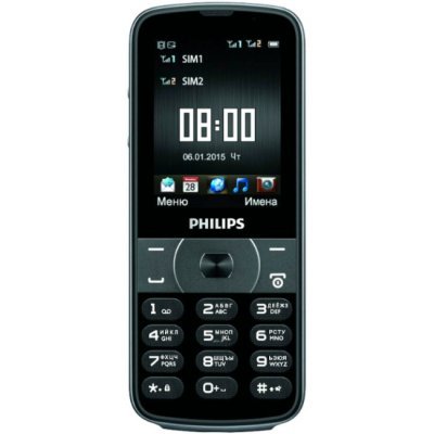 Мобильный телефон Philips Xenium E560 (Xenium E560) Мобильный телефон Philips Xenium E560 (Xenium E560)Мобильные телефоны Philips<br>IPS-экран диагональю 2,4 дюйма, камера 2 Мп, аккумулятор 3100 мАч<br>