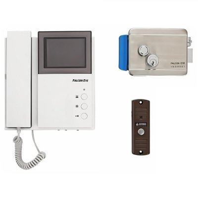 Комплект видеонаблюдения Falcon Eye Энтер (FE-4HP2 + AVP-506 + FE-2369 +АТ-12/30) Комплект видеонаблюдения Falcon Eye Энтер (FE-4HP2 + AVP-506 + FE-2369 +АТ-12/30)Комплекты видеонаблюдения Falcon Eye<br>Комплект видеодомофона Falcon Eye Энтер Ч-б видеодомофон + вызывная накладная панель + замок эле<br>