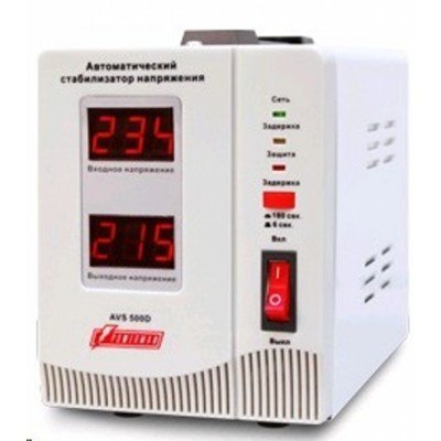 Стабилизатор напряжения Powerman AVS-500D (AVS-500D) Стабилизатор напряжения Powerman AVS-500D (AVS-500D)Стабилизаторы напряжения Powerman<br>Powerman AVS-D Voltage Regulator 500VA, Digital Indication, 2x Schuko Outlets, 1m Power Cord, 230V, 1 year warranty, White<br>