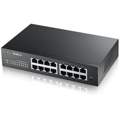 Коммутатор ZYXEL GS1900-16 (GS1900-16) Коммутатор ZYXEL GS1900-16 (GS1900-16)Коммутаторы ZYXEL<br>ZyXEL GS1900-16 Интеллектуальный коммутатор Gigabit Ethernet с 16 разъемами RJ-45<br>