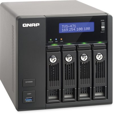 Сетевой накопитель NAS Qnap TVS-471-i3-4G (TVS-471-i3-4G) Сетевой накопитель NAS Qnap TVS-471-i3-4G (TVS-471-i3-4G)Сетевые накопители NAS Qnap<br>Сетевой накопитель QNAP TVS-471-i3-4G 4 отсека для HDD, HDMI-порт. Двухъядерный Intel Core i3-4150 3.5 ГГц, 4ГБ.<br>