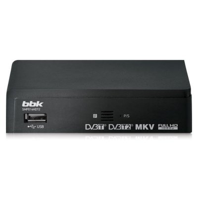 ТВ-тюнер внешний BBK SMP014HDT2 темно-серый (SMP014HDT2 темно-серый) ТВ-тюнер внешний BBK SMP014HDT2 темно-серый (SMP014HDT2 темно-серый)ТВ-тюнеры внешние BBK<br>Ресивер DVB-T2 BBK SMP014HDT2 темно-серый<br>