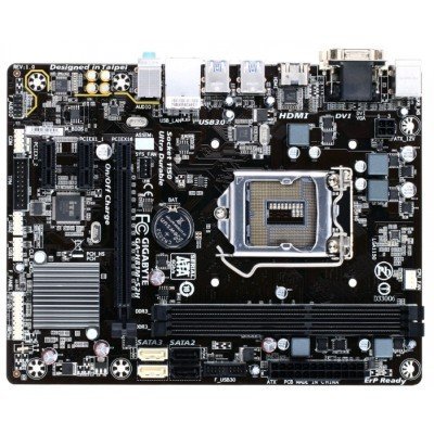 Материнская плата ПК Gigabyte GA-H81M-S2H (GA-H81M-S2H) Материнская плата ПК Gigabyte GA-H81M-S2H (GA-H81M-S2H)Материнские платы ПК Gigabyte<br>Материнская плата Gigabyte GA-H81M-S2H Soc-1150 Intel H81 2xDDR3 mATX AC`97 8ch(7.1) GbLAN+VGA+DVI+HDMI<br>