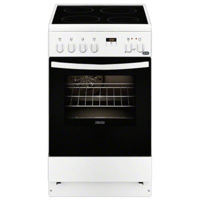 Электрическая плита Zanussi ZCV9553H1W (ZCV9553H1W) Электрическая плита Zanussi ZCV9553H1W (ZCV9553H1W)Электрические плиты Zanussi<br>электрическая плита<br>эмалированная рабочая поверхность<br>4 конфорки<br>электрическая духовка, 61 л<br>ШхГхВ: 50x60x85 см<br>гриль электрический<br>механическое управление<br>дисплей<br>