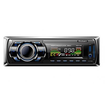 Автомагнитола Rolsen RCR-124 черный (1-RLCA-RCR-124B) Автомагнитола Rolsen RCR-124 черный (1-RLCA-RCR-124B)Автомагнитолы Rolsen<br>Автомагнитола Rolsen RCR-124B 1DIN 4x45Вт<br>