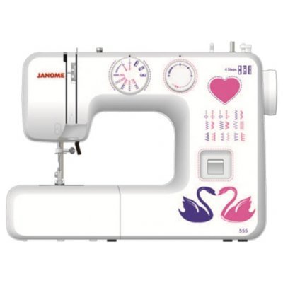 Швейная машина Janome 555 белый (555) Швейная машина Janome 555 белый (555)Швейные машины Janome<br>Швейная машина Janome 555 белый<br>