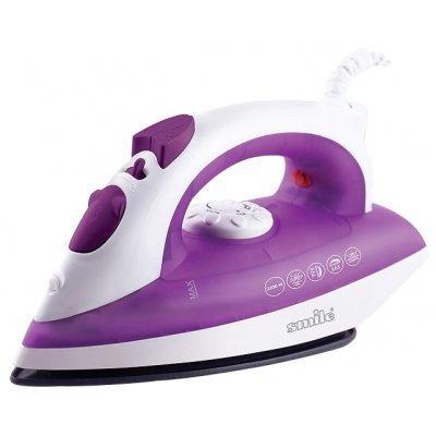 Утюг Smile SI 1815 (SI 1815) Утюг Smile SI 1815 (SI 1815)Утюги Smile <br>утюг мощность 2200 Вт керамическая подошва паровой удар вертикальное отпаривание<br>