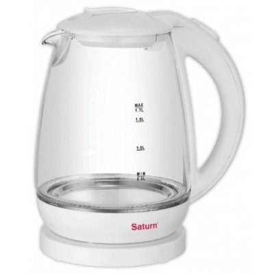 Электрический чайник Saturn ST-EK 8420 белый (ST-EK 8420 White) Электрический чайник Saturn ST-EK 8420 белый (ST-EK 8420 White)Электрические чайники Saturn <br>ST-EK 8420 White Чайник 1,7л СТЕКЛО подсветкаSaturn<br>