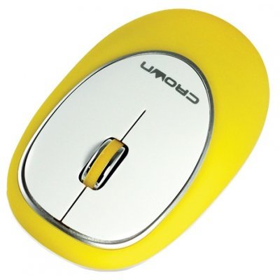 Мышь Crown CMM-931W желтый (CMM-931W (yellow)) Мышь Crown CMM-931W желтый (CMM-931W (yellow))Мыши Crown<br>проводная мышь интерфейс USB для ноутбука светодиодная, 3 клавиши разрешение сенсора мыши 1000 dpi<br>