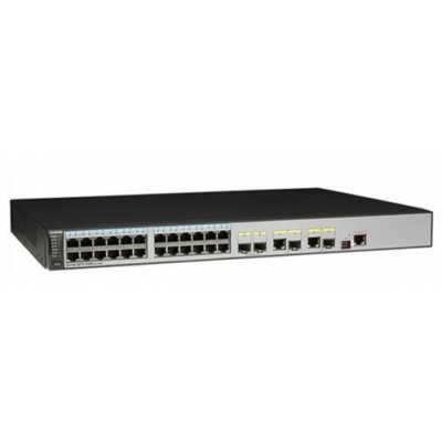Коммутатор Huawei S5700-28TP-PWR-LI-AC (98010537) Коммутатор Huawei S5700-28TP-PWR-LI-AC (98010537)Коммутаторы Huawei<br>коммутатор (switch)<br>возможность установки в стойку<br>2 слота для дополнительных интерфейсов<br>24 порта Ethernet 10/100/1000 Мбит/сек<br>2 скорость до 10/100/1000 Мбит/сек<br>