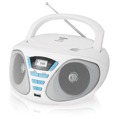 Аудиомагнитола BBK BX180U белый/голубой (BX180U белый/голубой) аудиомагнитола bbk bs15bt белый и голубой