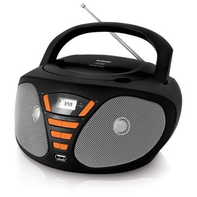 Аудиомагнитола BBK BX180U черный/оранжевый (BBK BX180U черный/оранжевый) аудиомагнитола bbk bx180u черный желтый bx180u черный желтый