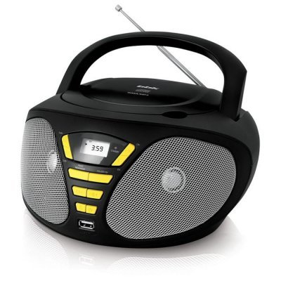 Аудиомагнитола BBK BX180U черный/желтый (BX180U черный/желтый) аудиомагнитола bbk bs01 черный серебристый bs01 черный серебристый