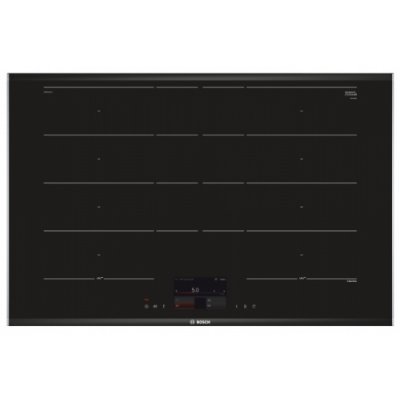 Электрическая варочная панель Bosch PXY875KE1E (PXY875KE1E) Электрическая варочная панель Bosch PXY875KE1E (PXY875KE1E)Электрические варочные панели Bosch<br>электрическая варочная панель<br>стеклокерамическая поверхность<br>индукционные конфорки<br>конфорка с овальной зоной нагрева<br>переключатели сенсорные<br>защита от детей<br>индикатор остаточного тепла<br>независимая установка<br>габариты (ШхГ) 81.6x52.7 см<br>
