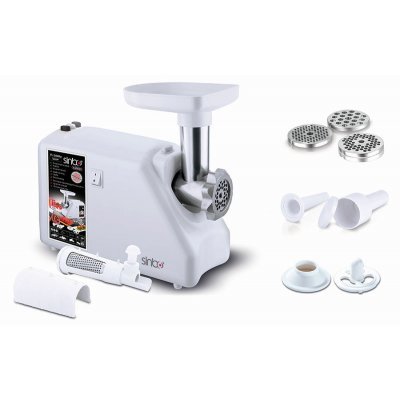 Мясорубка Sinbo SHB 3109 белый (SHB 3109) Мясорубка Sinbo SHB 3109 белый (SHB 3109)Мясорубки Sinbo<br>Мясорубка Sinbo SHB 3109 1800Вт белый<br>