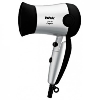 Фен BBK BHD1203 черный/серебро (BBK BHD1203) Фен BBK BHD1203 черный/серебро (BBK BHD1203)Фены BBK<br>Фен BBK BHD1203 черный/серебро<br>