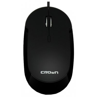 Мышь Crown CMM-21 черный (CMM-21 (black)) Мышь Crown CMM-21 черный (CMM-21 (black))Мыши Crown<br>оптическая, проводная, 1600 dpi, USB, цвет: чёрный<br>